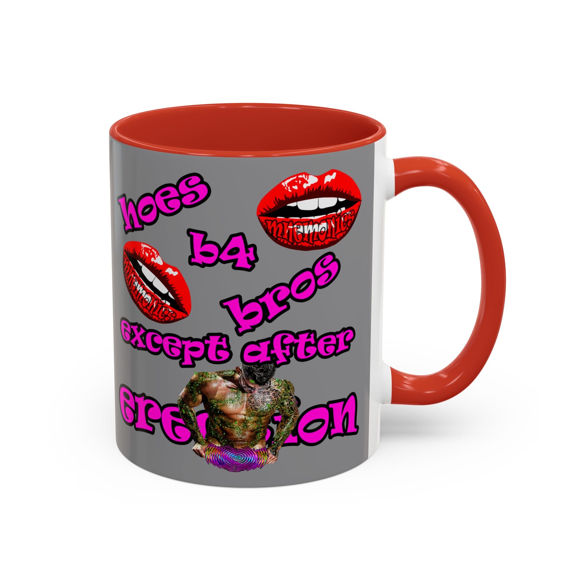 hoes b4 bros - Accent Mug (grey)