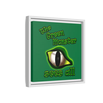 green monster - framed canvas art (dark green)