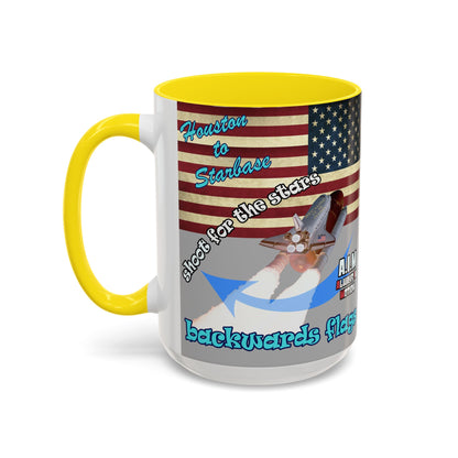 shoot for the stars - Accent Mug (light grey)