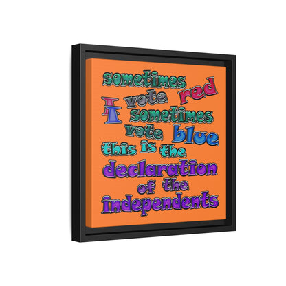 declaration of the independents - framed canvas art (crusta)