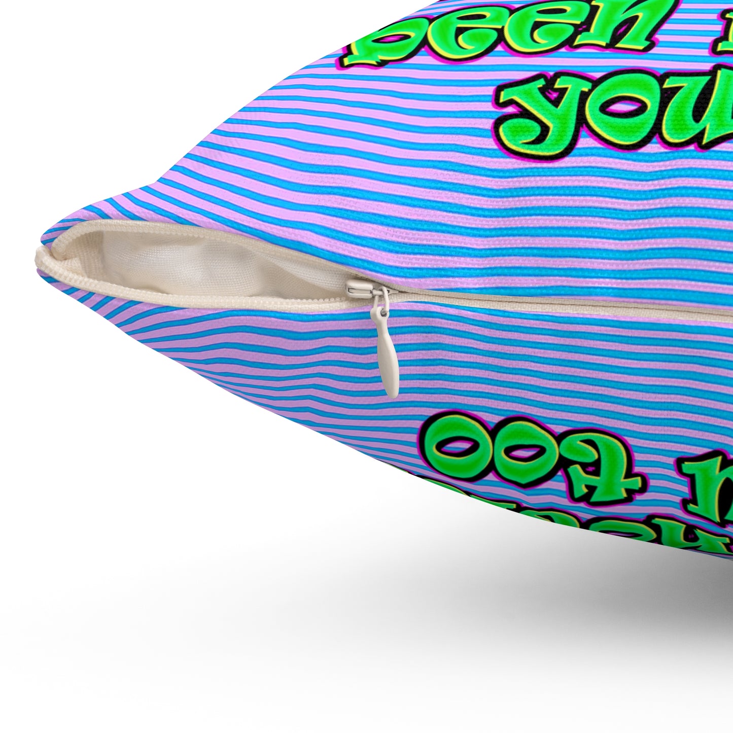 noticed you noticing - Spun Polyester Square Pillow - (light blue-purple wave)
