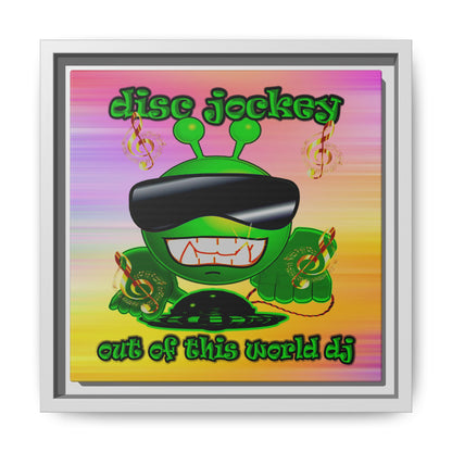 disc jockey - framed canvas art (color blur)