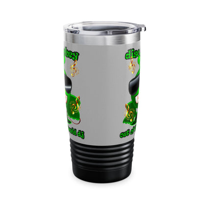 disc jockey - Ringneck Tumbler, 20oz (light grey)
