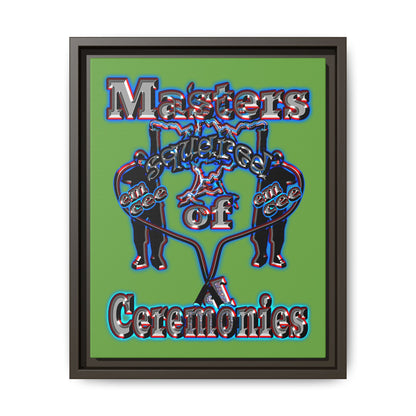 em cee squared - framed canvas art (green)