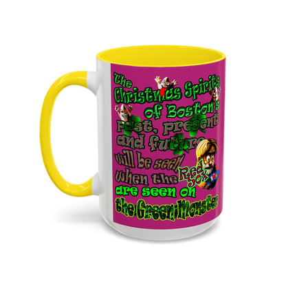 christmas spirits of boston - Accent Mug (pink)