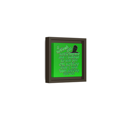noticed you noticing - framed canvas art (logo green)