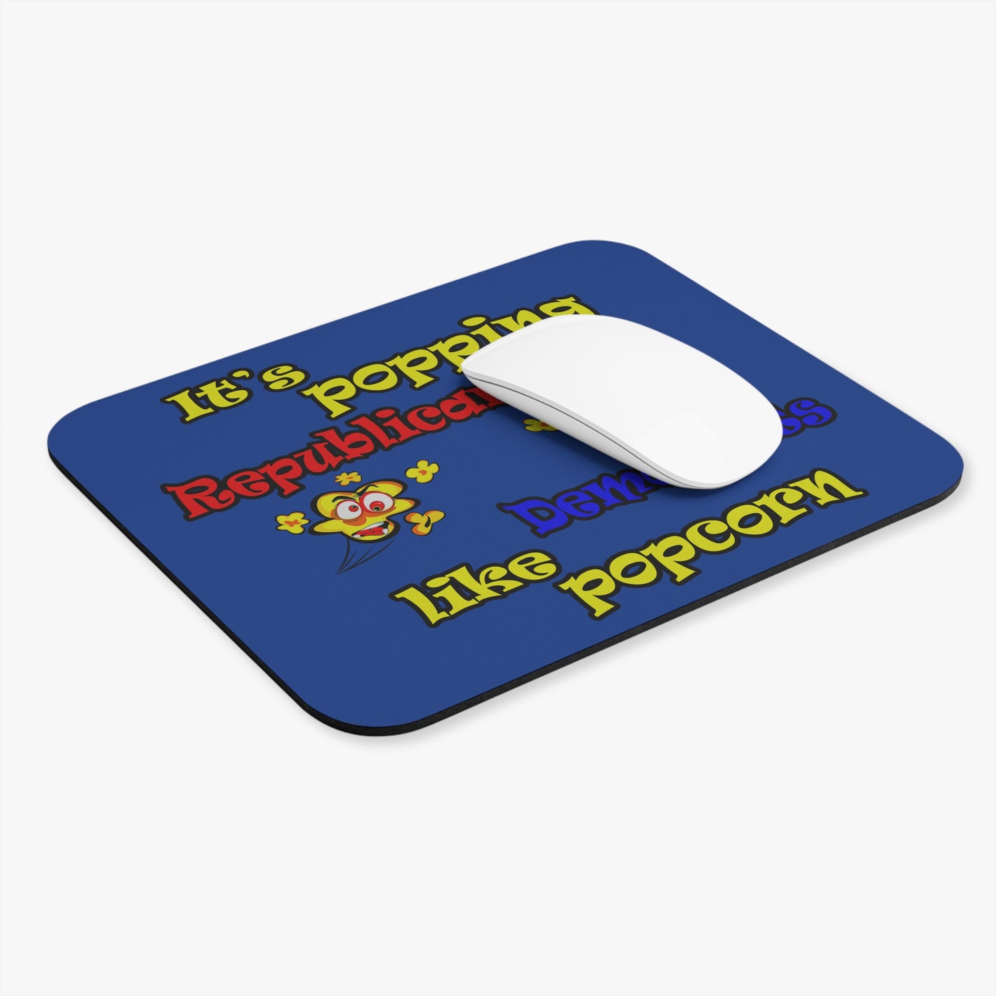 popping like popcorn - Mouse Pad (Rectangle) (dark blue)