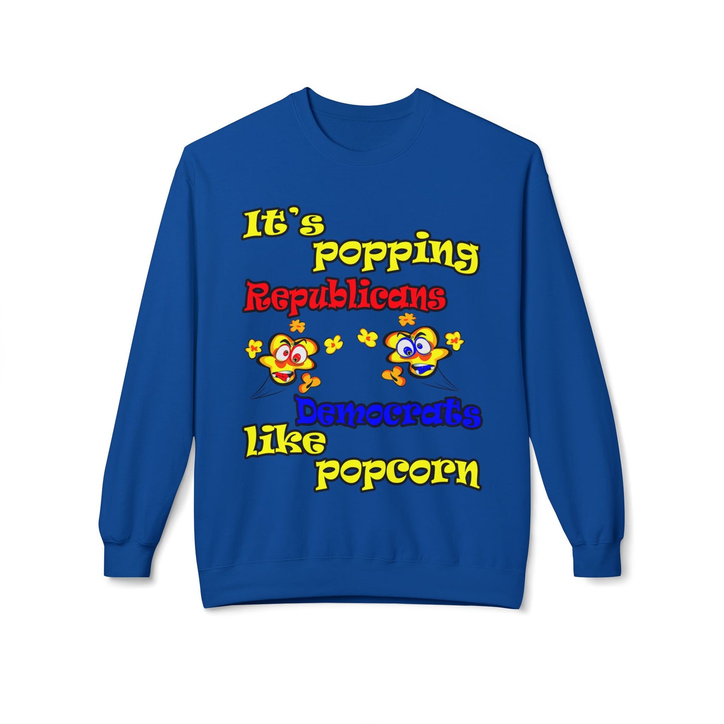 popping like popcorn - Unisex Midweight Softstyle Fleece Crewneck Sweatshirt