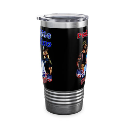rw&b lives matter - Ringneck Tumbler, 20oz (black)