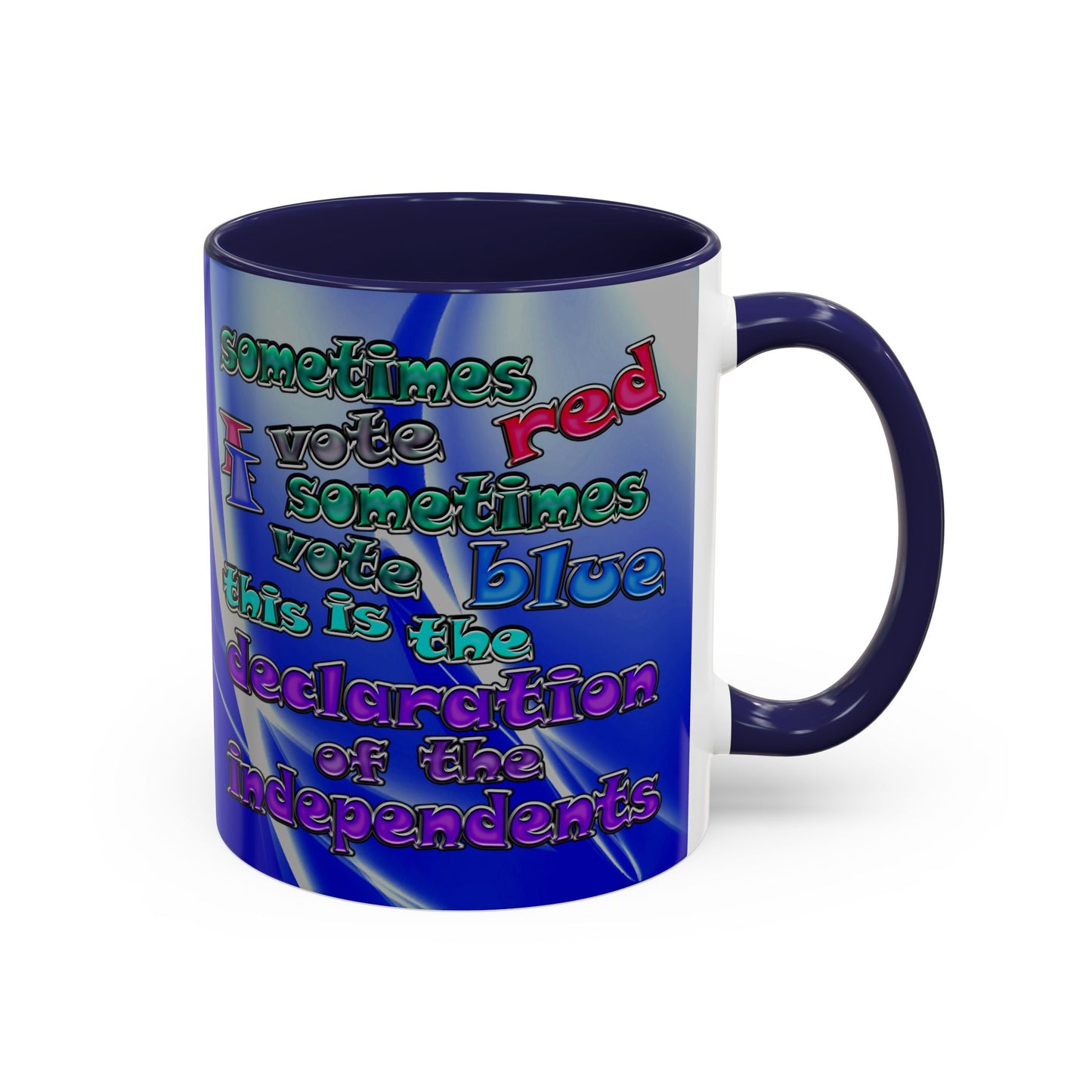 declaration of the independents - Accent Mug (blue-white wave)