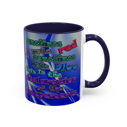 declaration of the independents - Accent Mug (blue-white wave)