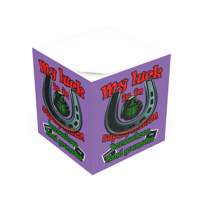 my luck - note cube (light purple)