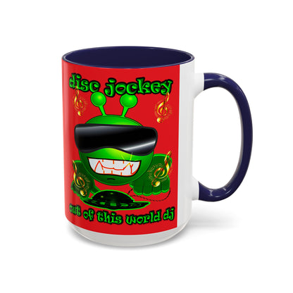 disc jockey - Accent Mug (red)