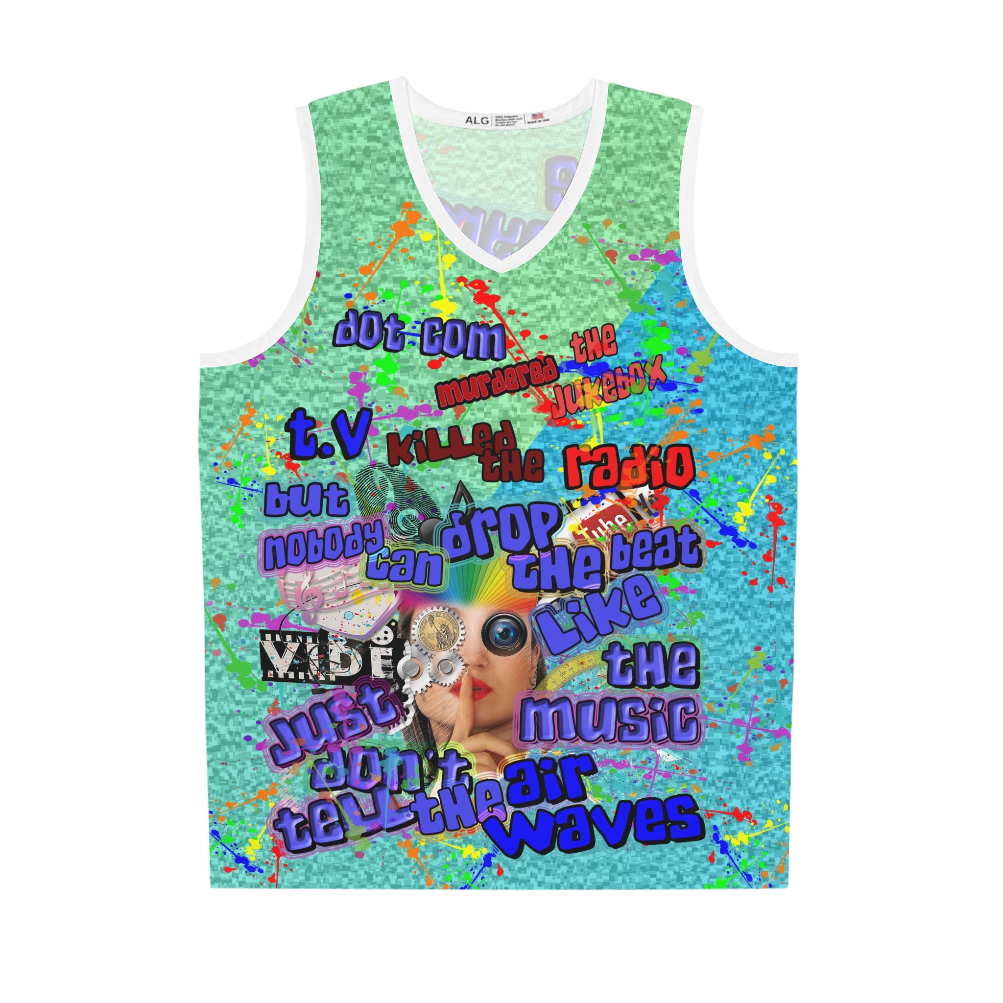 drop the beat - Basketball Jersey (AOP) - 2-EXTRA LARGE