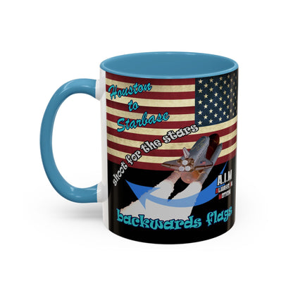 shoot for the stars - Accent Mug (black)