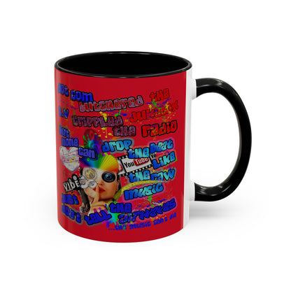 drop the beat - Accent Mug (dark red)