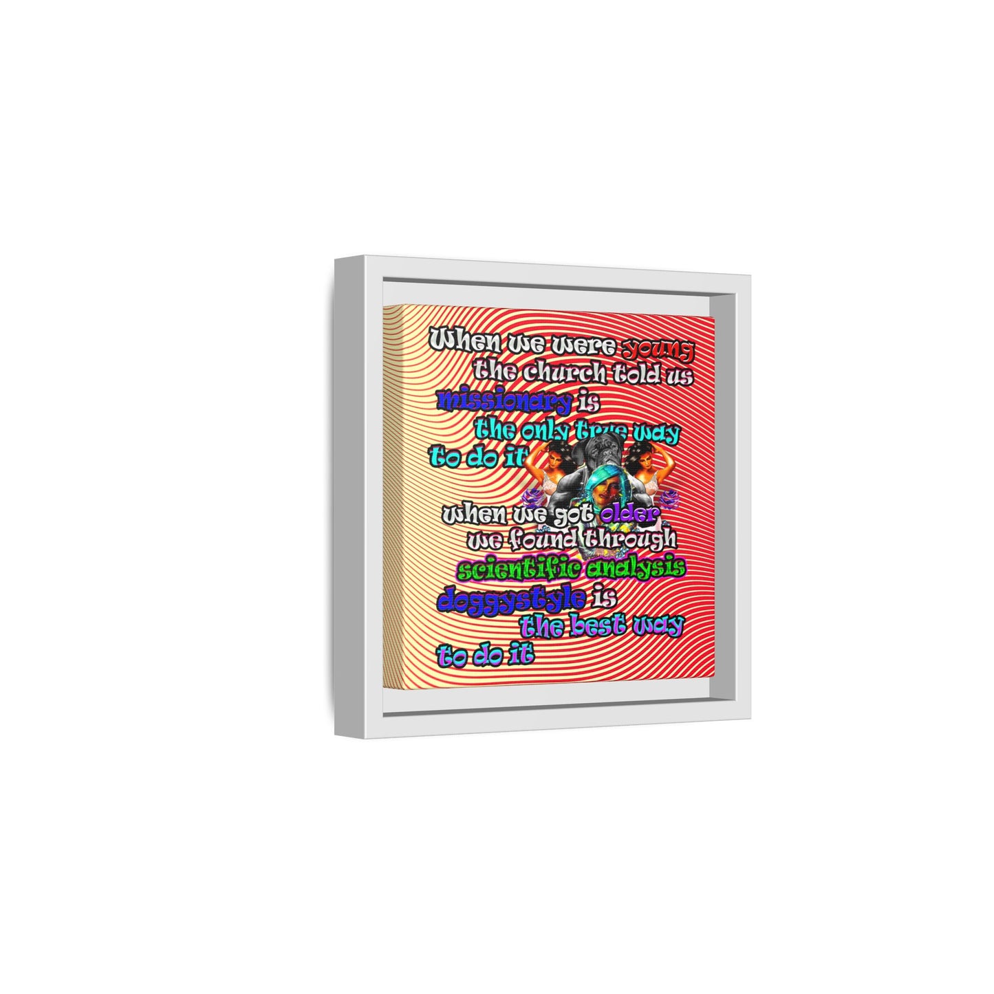 doggystyle - framed canvas art (yellow-orange wave)