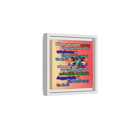 doggystyle - framed canvas art (yellow-orange wave)