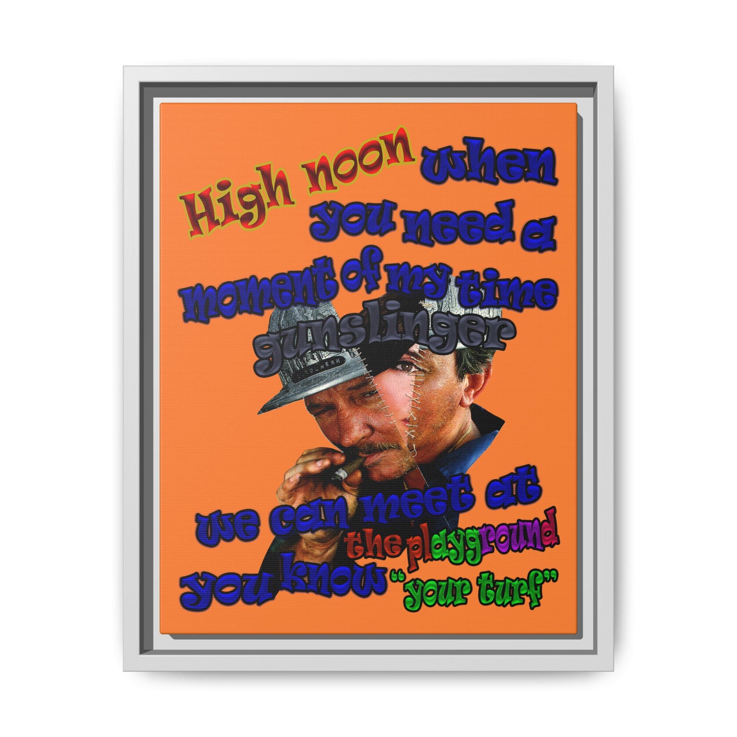 high noon - framed canvas art (crusta)
