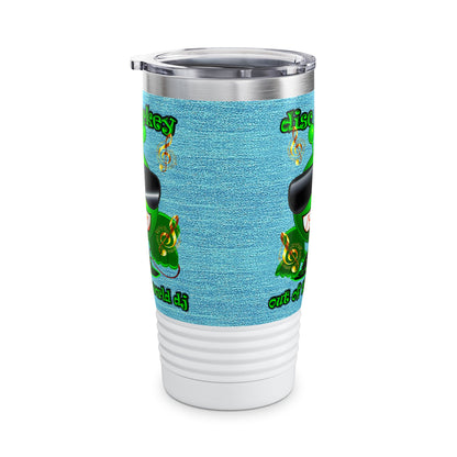 disc jockey - Ringneck Tumbler, 20oz (faded blue)