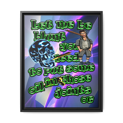 og - framed canvas art (grey-pink wave)