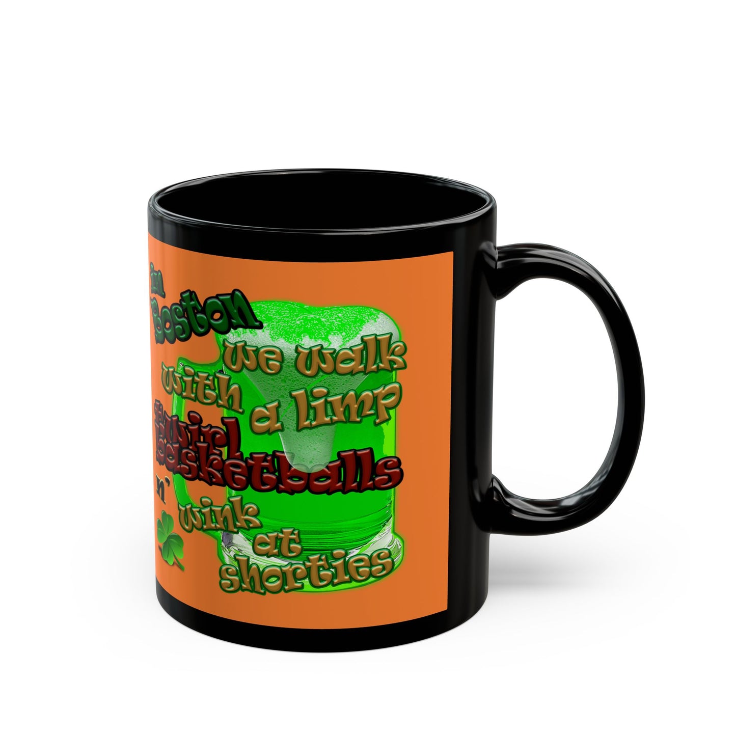 celtics logo - Black Mug (crusta)
