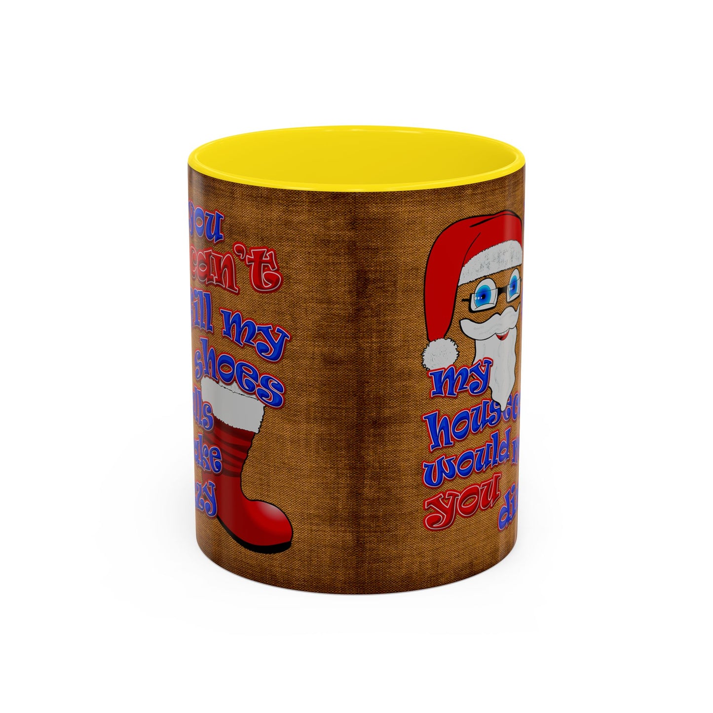 santa's shoes - Accent Mug (brown papyrus)
