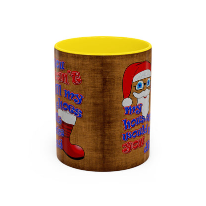 santa's shoes - Accent Mug (brown papyrus)