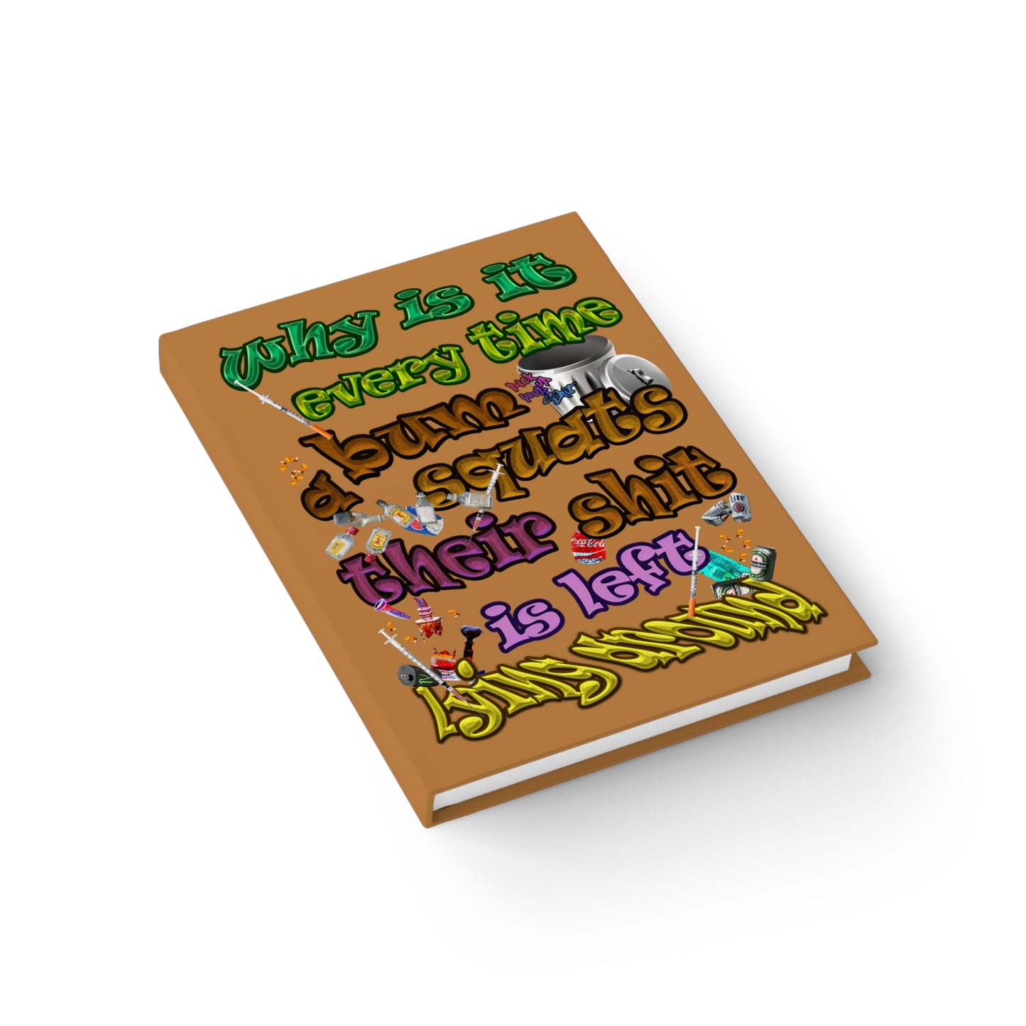 the bum's shit - journal-blank (light brown)