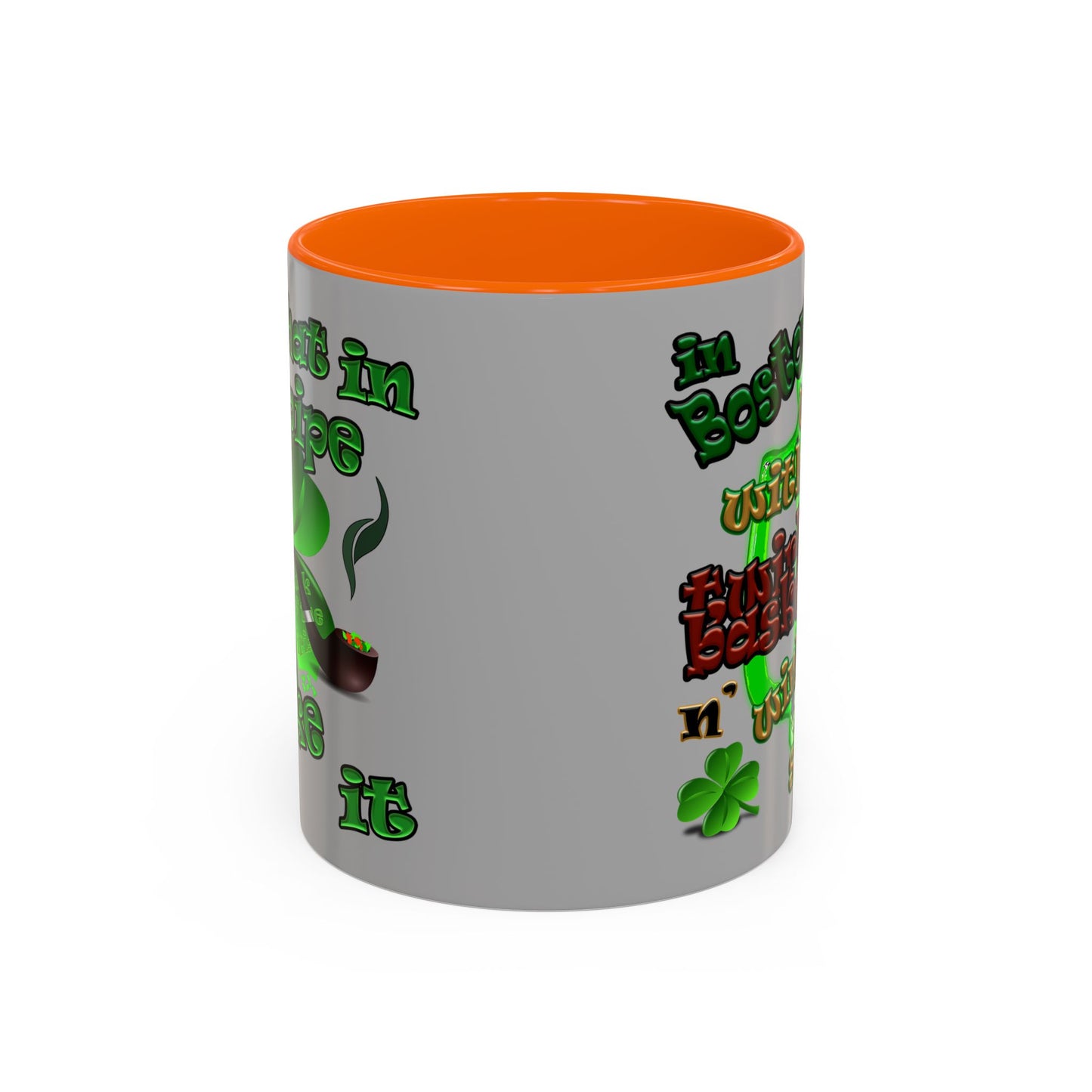 celtics logo - Accent Mug (light grey)