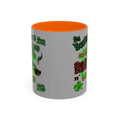 celtics logo - Accent Mug (light grey)