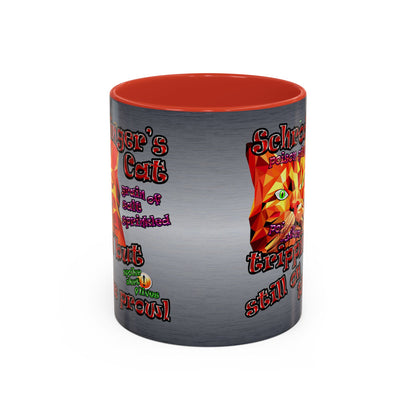 schrodinger's cat - Accent Mug (brushed nickel)