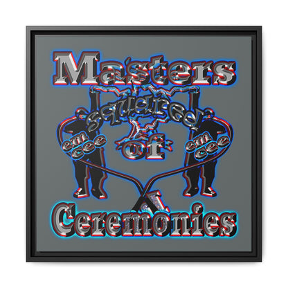 em cee squared - framed canvas art (dark grey)