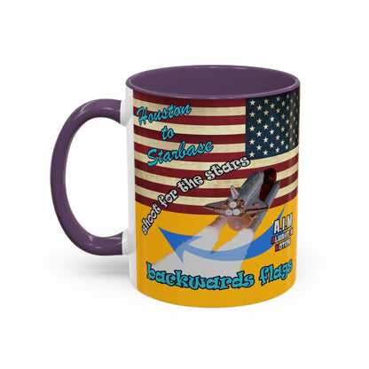 shoot for the stars - Accent Mug (yellow)