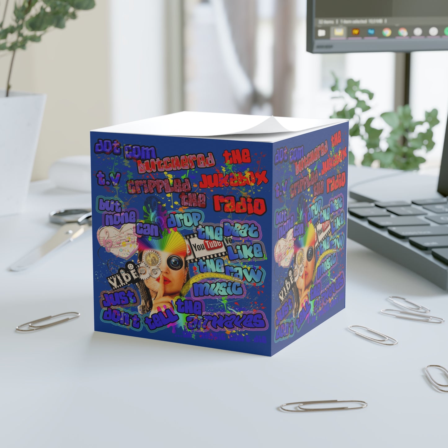 drop the beat - note cube (dark blue)