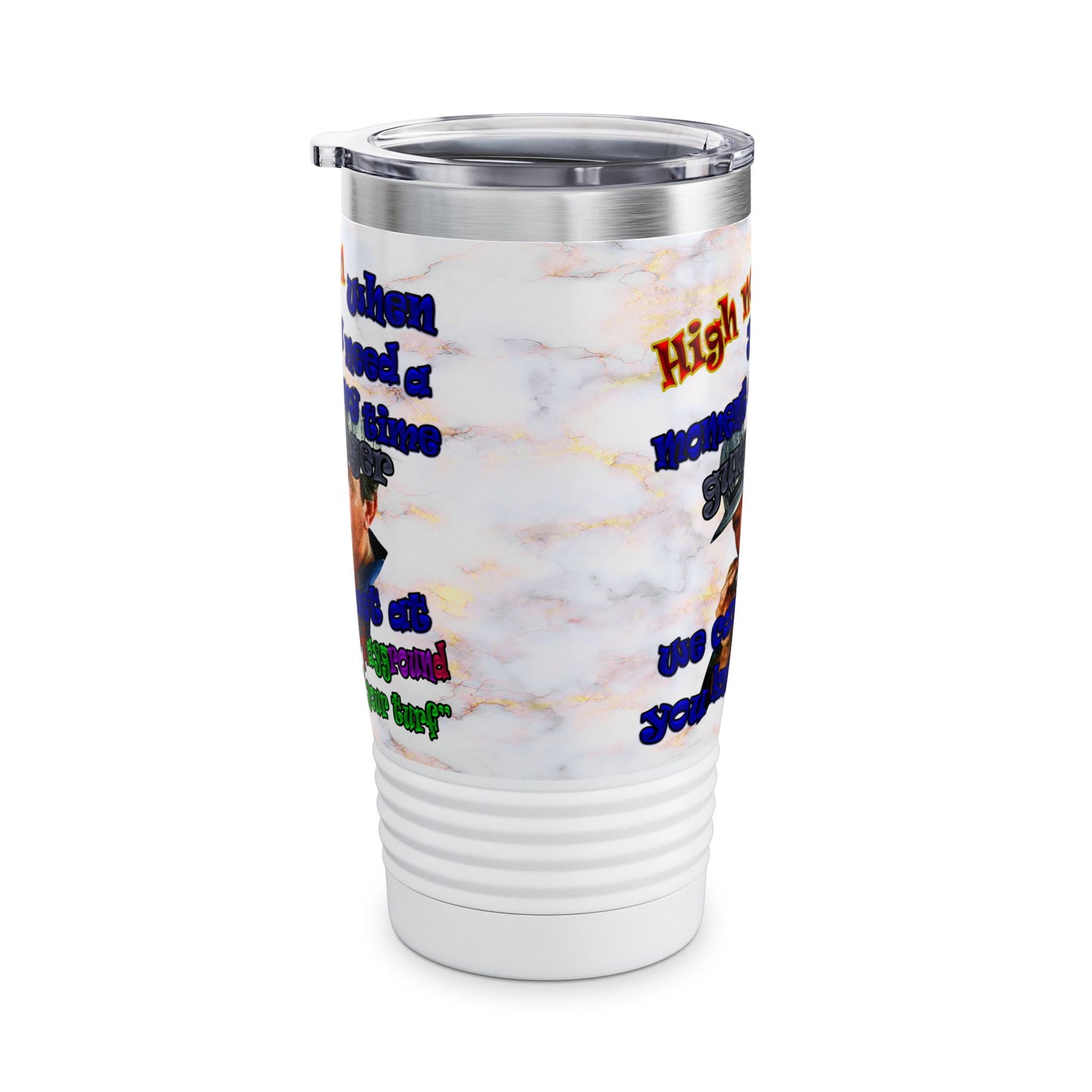 high noon - Ringneck Tumbler, 20oz (white marble)