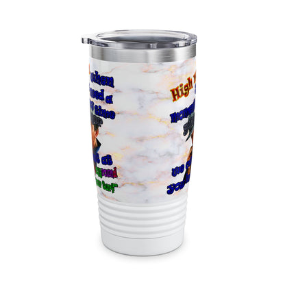 high noon - Ringneck Tumbler, 20oz (white marble)