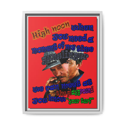 high noon - framed canvas art (red)