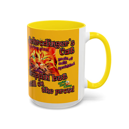schrodinger's cat - Accent Mug (yellow)