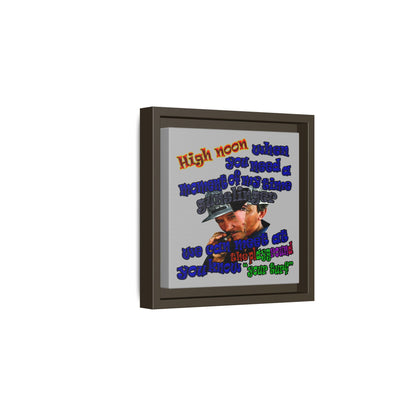 high noon - framed canvas art (light grey)