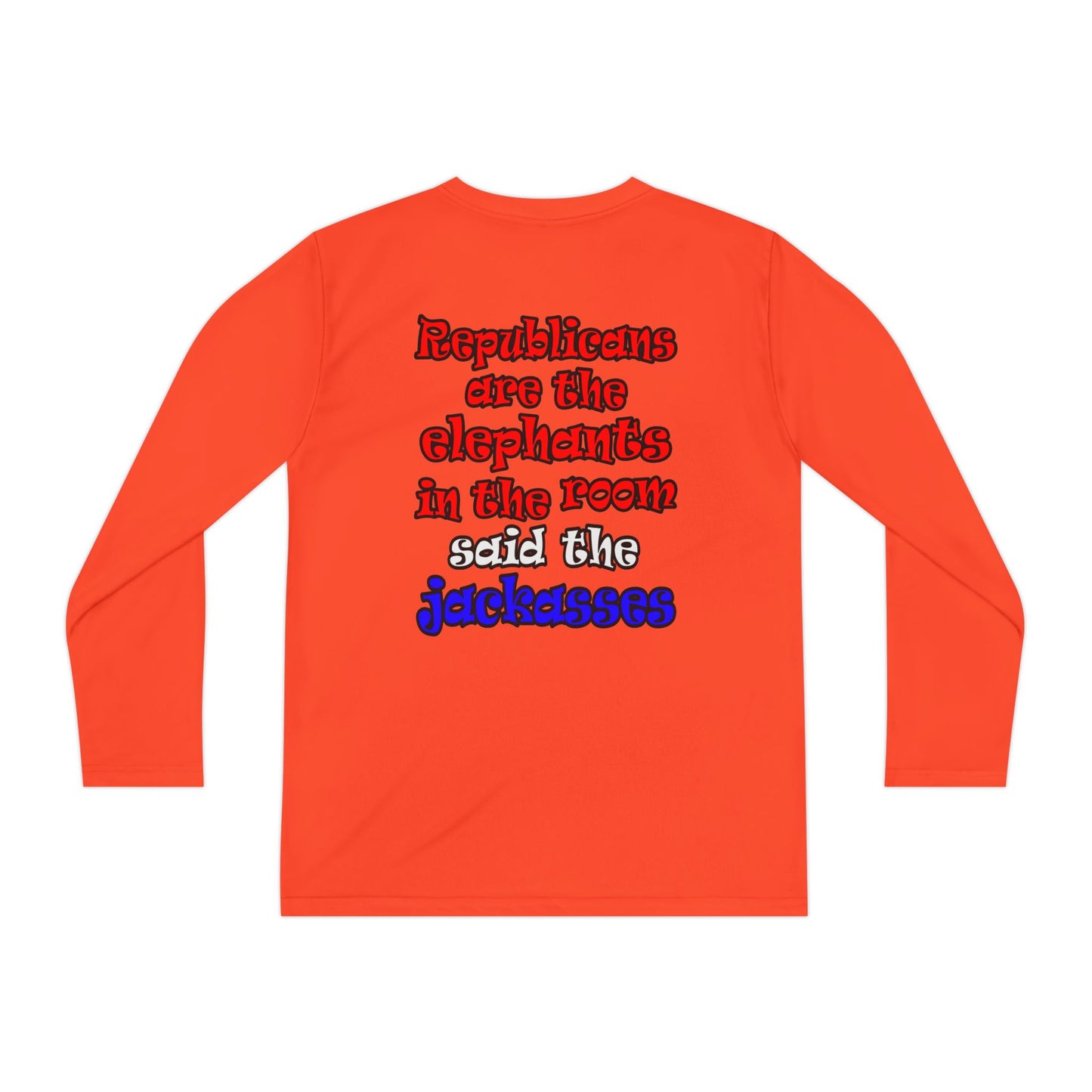 donkeys and elephants - Youth Long Sleeve Competitor Tee