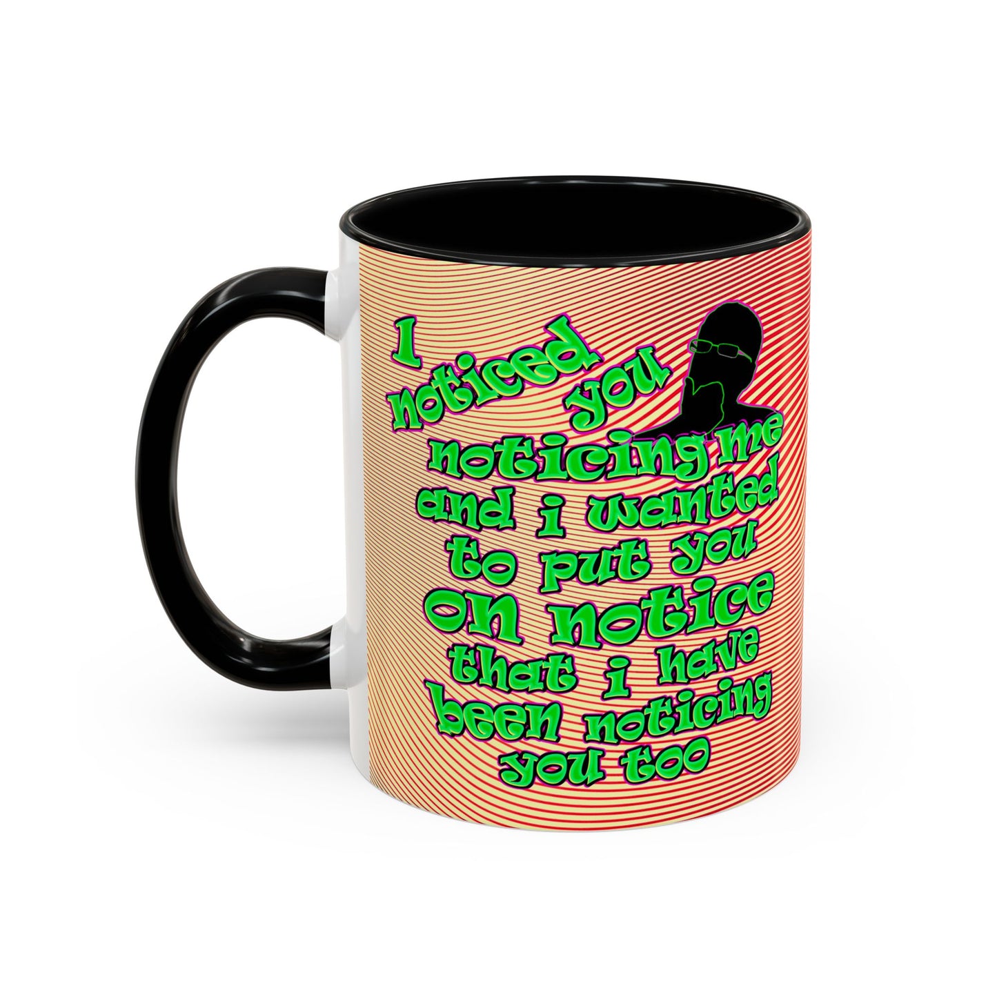 noticed you noticing - Accent Mug (yellow-orange wave)