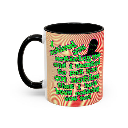 noticed you noticing - Accent Mug (yellow-orange wave)