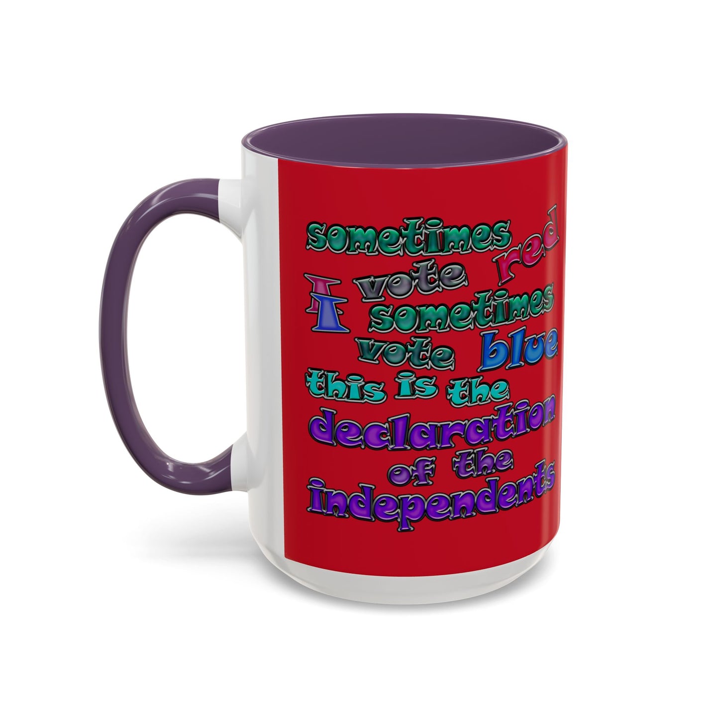 declaration of the independents - Accent Mug (dark red)