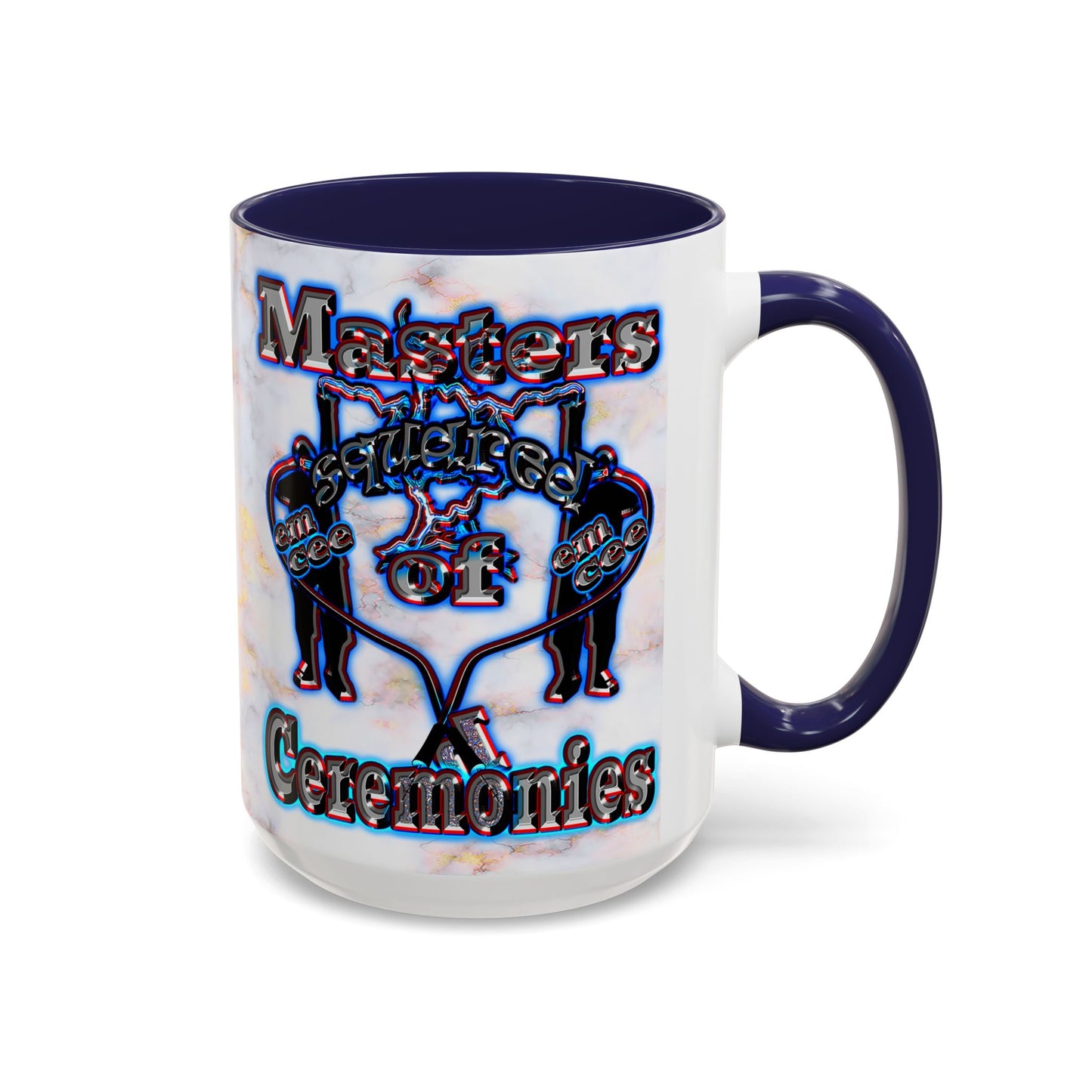 em cee squared - Accent Mug (white marble)