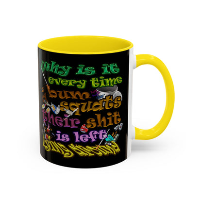 the bum's shit - Accent Mug (black)