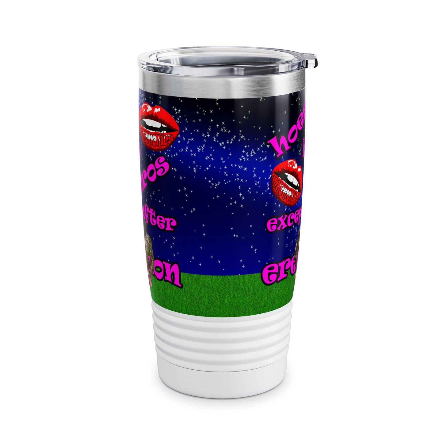 hoes b4 bros - Ringneck Tumbler, 20oz ('snoops' background)