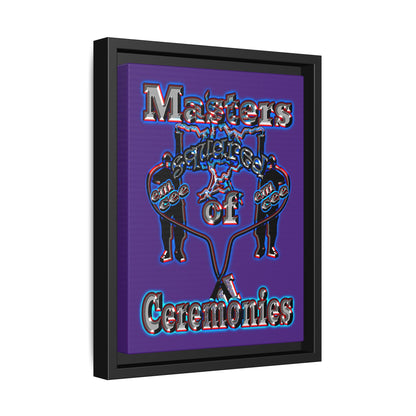 em cee squared - framed canvas art (purple)
