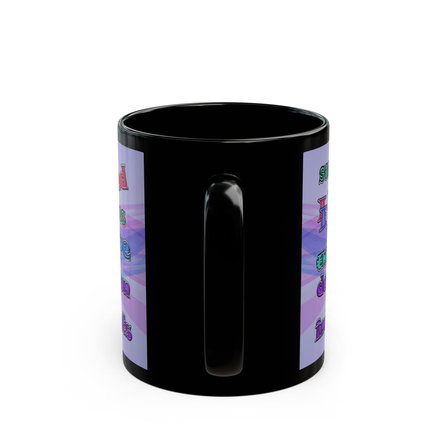 declaration of the independents - Black Mug (light blue-pink wave)
