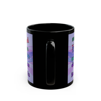 declaration of the independents - Black Mug (light blue-pink wave)